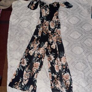 Floral Off-Shoulder Jumpsuit